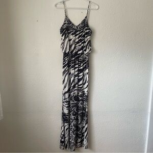 S-twelve Zebra Print Maxi Dress